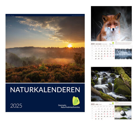 Naturkalenderen 2025 - sendes til øvrige udland